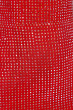 Embellished Corset Mini Dress in Fire Red