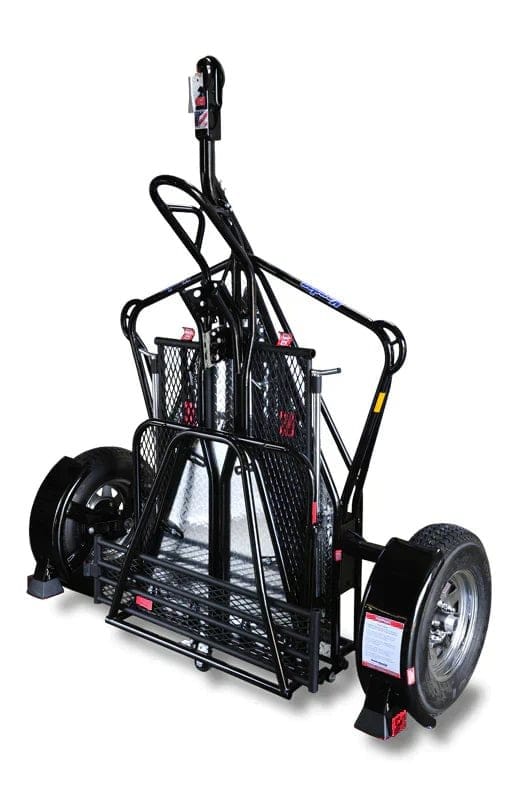 Single Motorcycle Folding Trailer – Compact Stand-Up Bike Transport Trailer