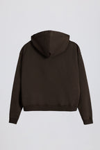 Acid Wash Oversized Hoodie in Brown
