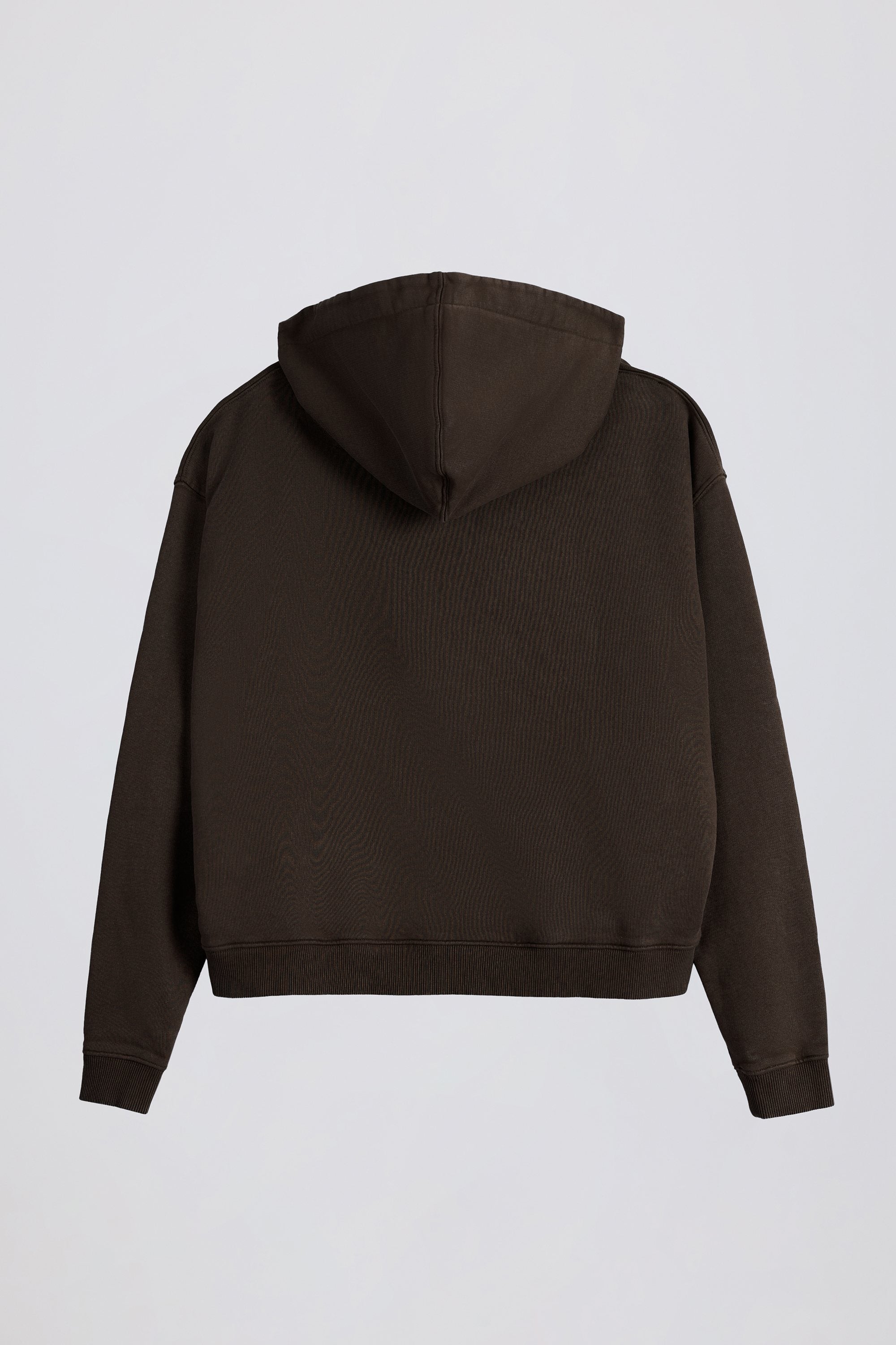 Acid Wash Oversized Hoodie in Brown