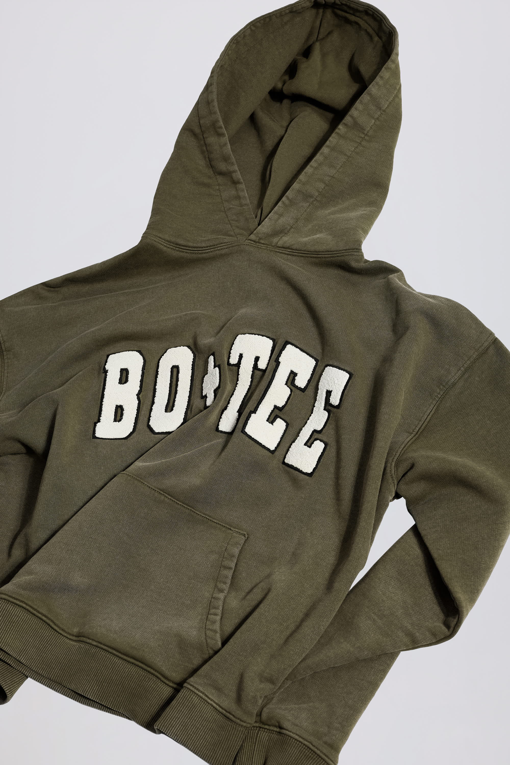Acid Wash Oversized Hoodie in Light Green