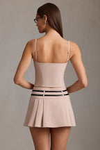 Cut-Top Camisole Top in Mushroom